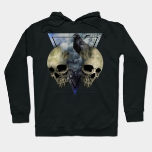 Occult triangle twin Mystic smoky Skull Hoodie